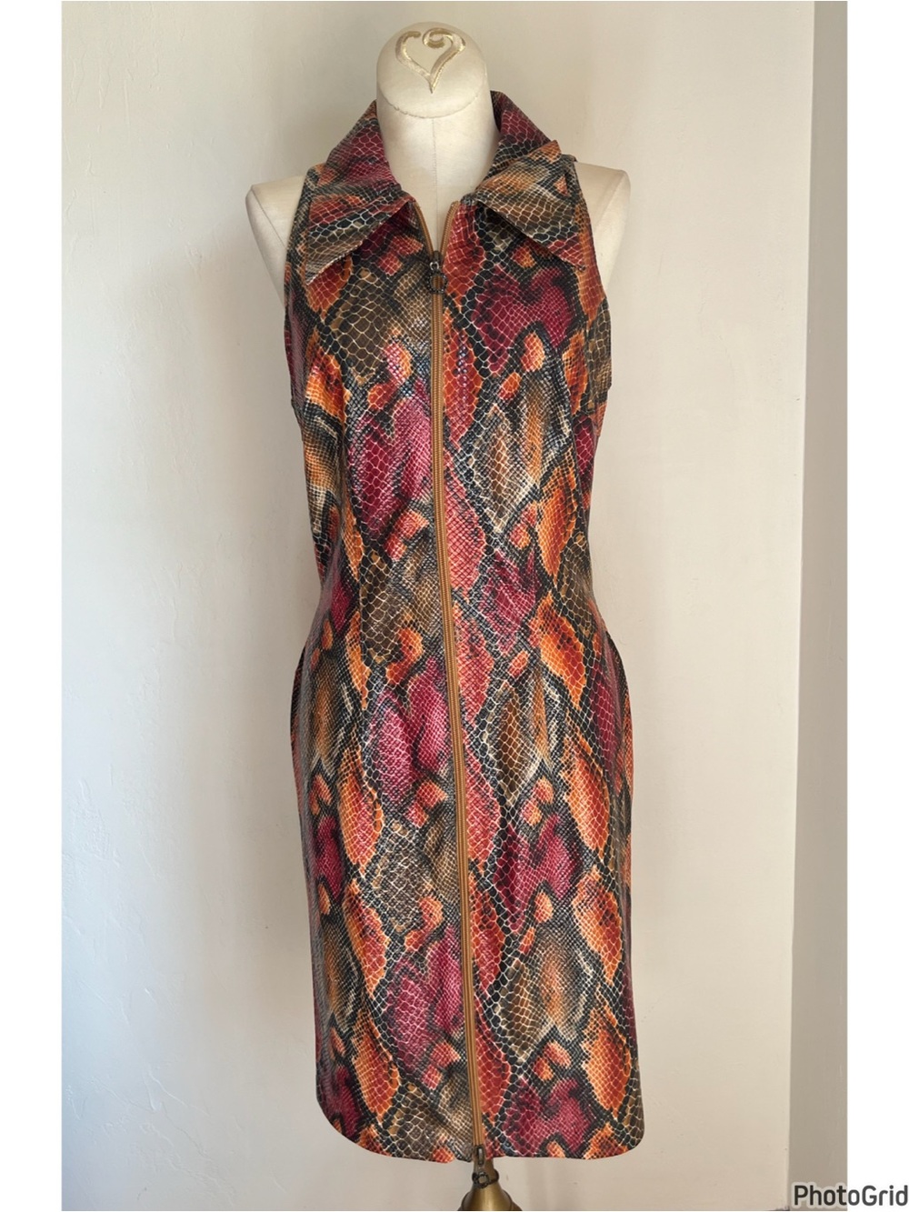 Y2K Vintage Cache Snakeskin Dress